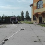 Akcja ewakuacyjno  - ratunkowa w Zespole Szkół w Subkowach - ćwiczenia