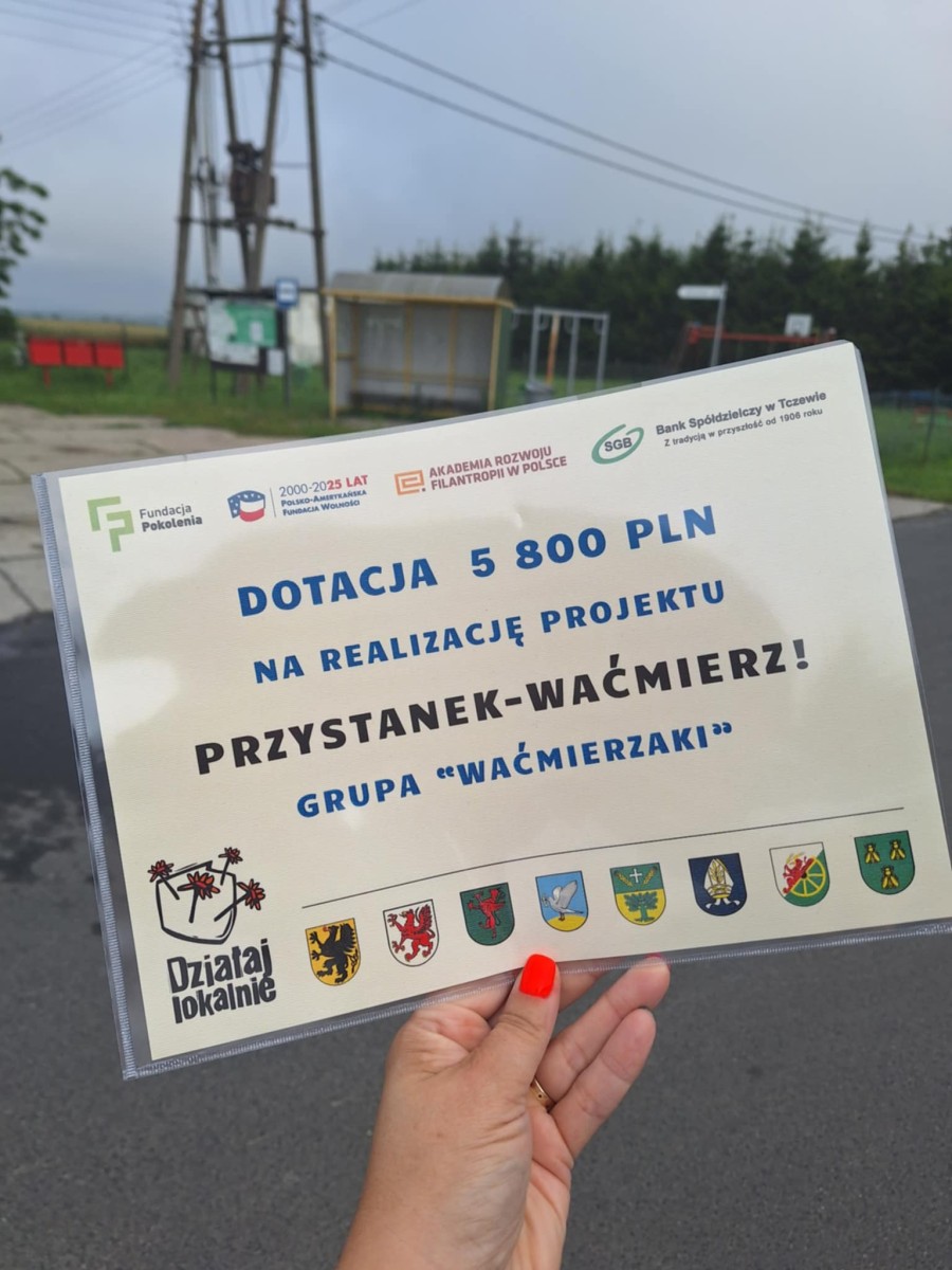 Działaj Lokalnie 2025 - projekt "Przystanek- Waćmierz!