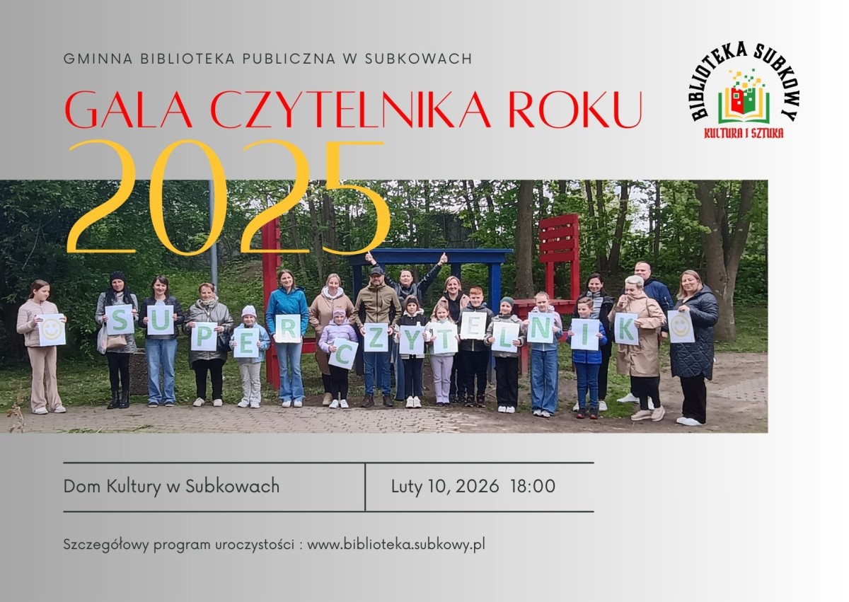 Gala Czytelnika Roku 2025. Rok z tradycją kociewską.